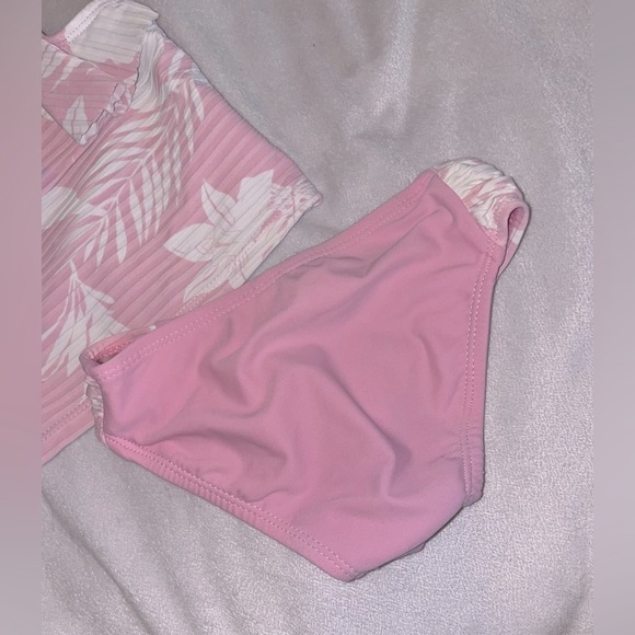 KENSIE Girl pink swimsuit Hawaiian floral print tankini 4 5 6 7 bikini - Picture 3 of 11